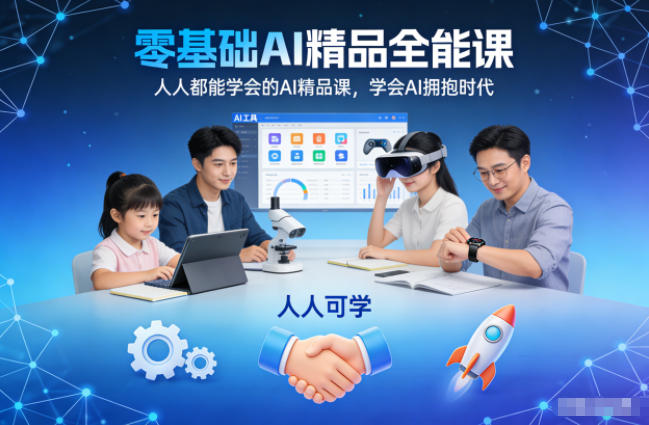 零基础AI精品全能课，人人都能学会的AI精品课，学会AI拥抱时代| 网创圈