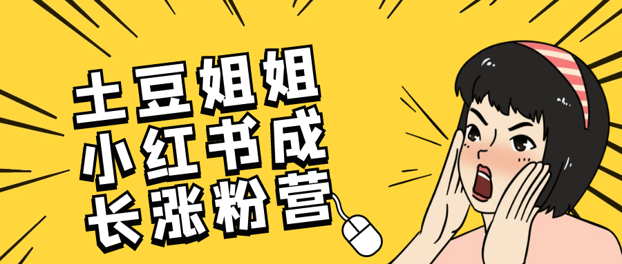 土豆姐姐小红书成长涨粉营| 网创圈