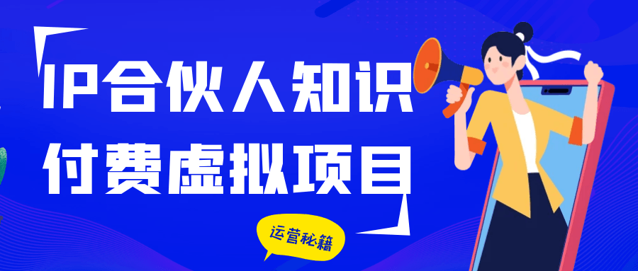 IP合伙人知识付费虚拟项目| 网创圈