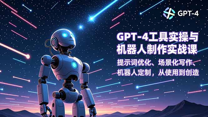 GPT-4工具实操与机器人制作实战课：提示词优化、场景化写作、机器人定制，从使用到创造| 网创圈