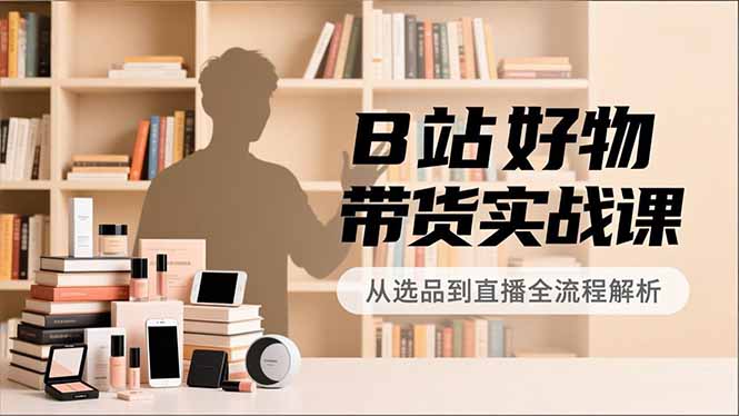 B站好物带货实战课，账号定位、选品拍摄、运营变现，全流程教学，实现UP主月入过万| 网创圈
