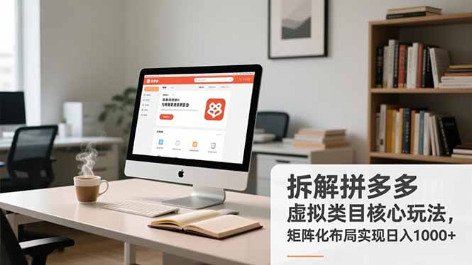 拆解拼多多虚拟类目核心玩法，矩阵化布局实现日入1000+| 网创圈