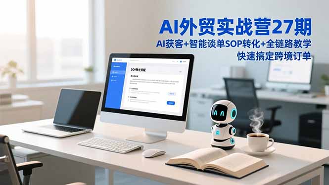 AI外贸实战营27期，AI获客+智能谈单+SOP转化+全链路教学，快速搞定跨境订单| 网创圈