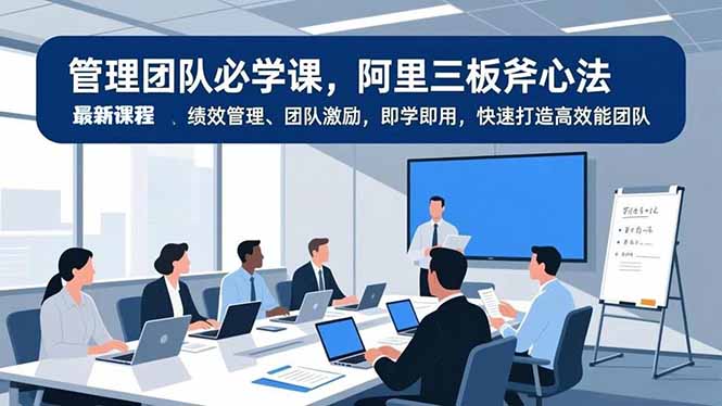 管理团队必学课，阿里三板斧心法、绩效管理、团队激励，即学即用，快速打造高效能团队| 网创圈