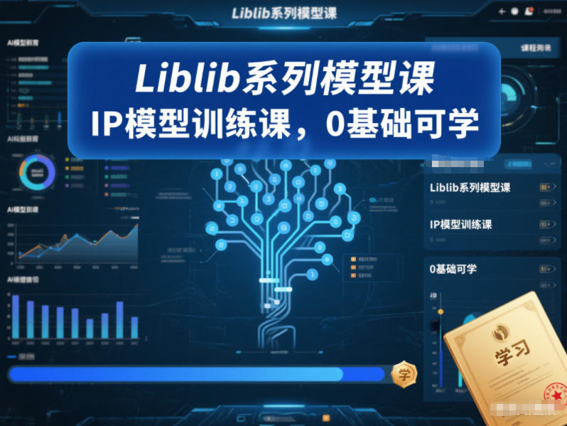 Liblib系列模型课，IP模型训练课，0基础可学| 网创圈