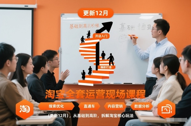 淘宝全套运营现场课程(更新12月)，从基础到高阶，拆解淘宝核心玩法| 网创圈