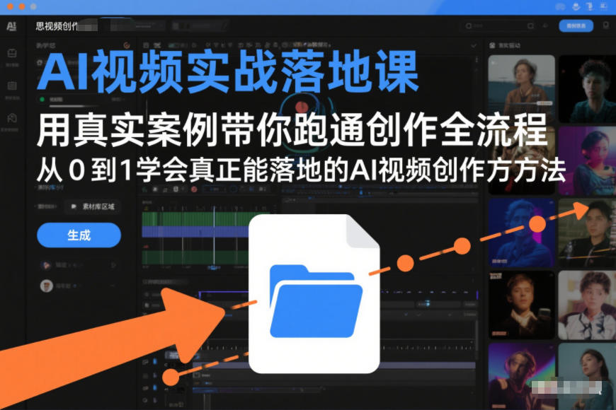 AI视频实战落地课，用真实案例带你跑通创作全流程，从0到1学会真正能落地的AI视频创作方法| 网创圈