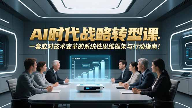 AI时代战略转型课：一套应对技术变革的系统性思维框架与行动指南！| 网创圈