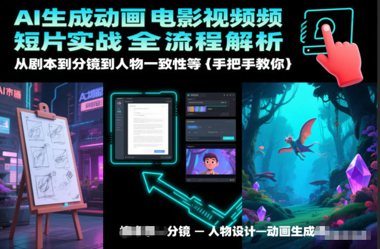 AI生成动画电影视频短片实战全流程解析，从剧本到分镜到人物一致性等手把手教你| 网创圈