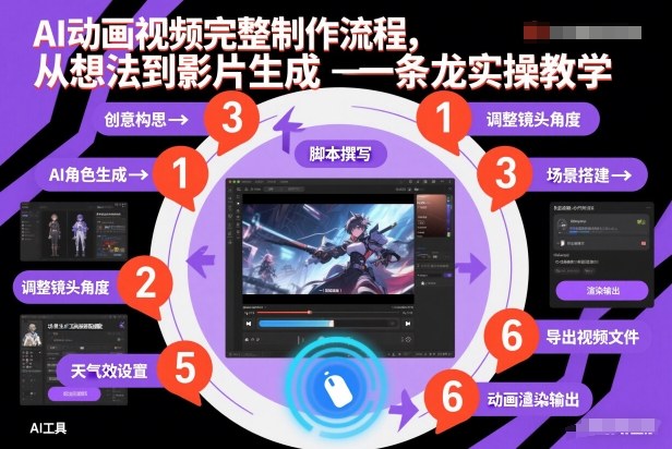 AI动画视频完整制作流程，从想法到影片生成一条龙实操教学| 网创圈