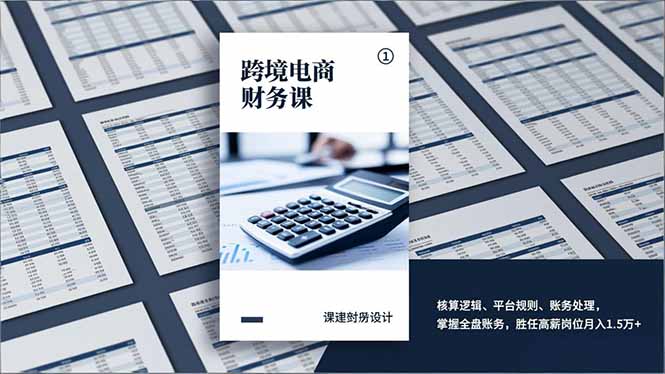 跨境电商财务课，核算逻辑、平台规则、账务处理，掌握全盘账务，胜任高薪岗位月入1.5万+| 网创圈