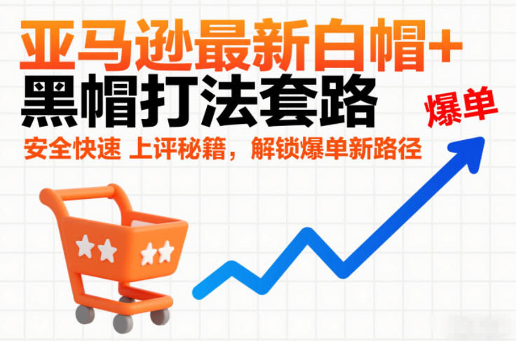 亚马逊最新白帽+黑帽打法套路，安全快速上评秘籍，解锁爆单新路径| 网创圈