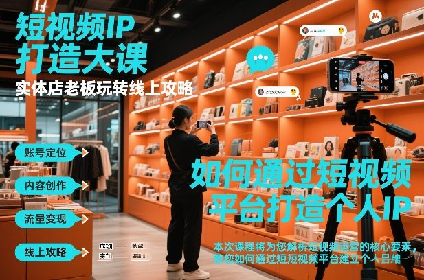 短视频ip打造大课，实体店老板玩转线上攻略| 网创圈