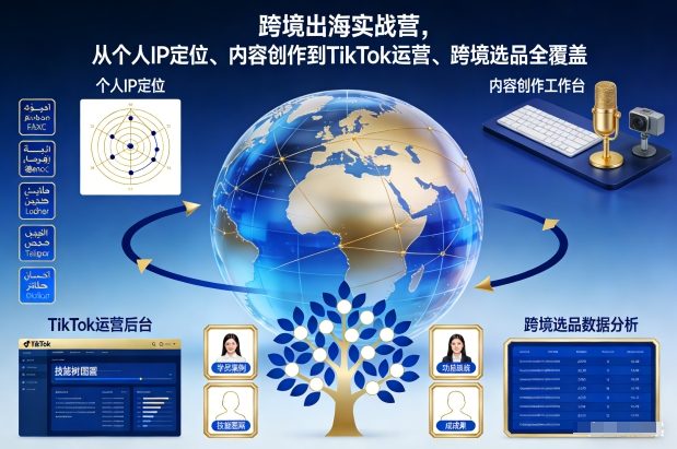 跨境出海实战营，从个人IP定位、内容创作到TikTok运营、跨境选品全覆盖| 网创圈