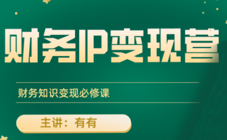 有有老师·财务IP变现营，财务知识变现必修课| 网创圈