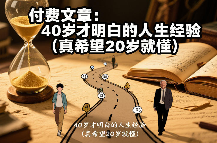 付费文章：40岁才明白的人生经验(真希望20岁就懂)| 网创圈
