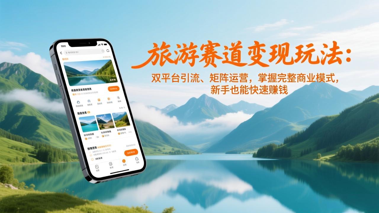 旅游赛道变现玩法：双平台引流、矩阵运营，掌握完整商业模式，新手也能快速赚钱| 网创圈