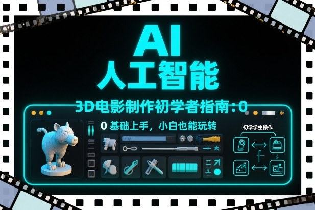 AI人工智能3D电影制作初学者指南：0基础上手，小白也能玩转| 网创圈