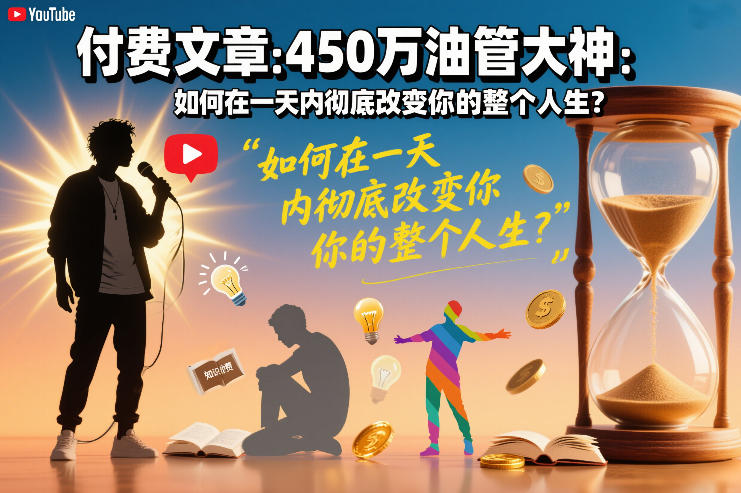付费文章：450万油管大神：如何在一天内彻底改变你的整个人生？| 网创圈