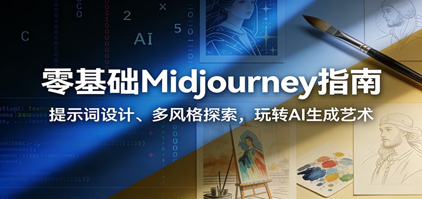零基础Midjourney指南：提示词设计、多风格探索，玩转AI生成艺术| 网创圈