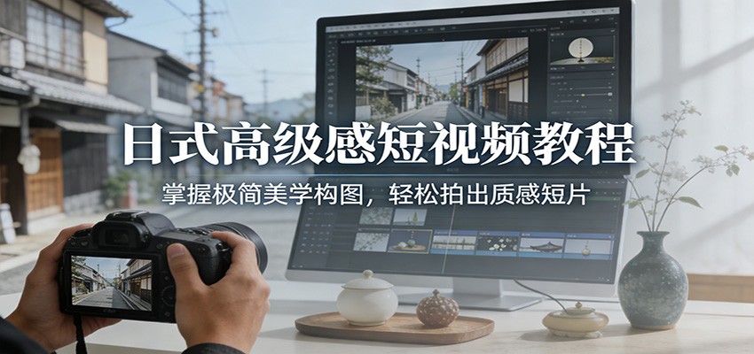 日式高级感短视频教程：掌握极简美学构图，轻松拍出质感短片| 网创圈
