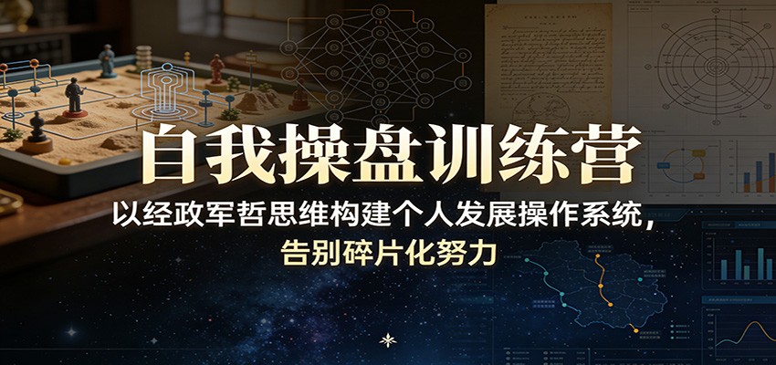 自我操盘训练营：以经政军哲思维构建个人发展操作系统，告别碎片化努力| 网创圈