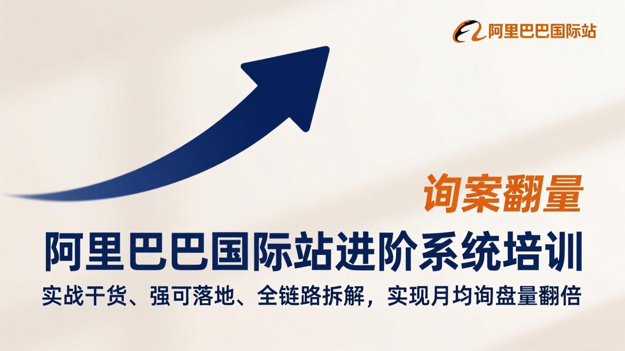 阿里巴巴国际站进阶系统培训，实战干货、强可落地、全链路拆解，实现月均询盘量翻倍| 网创圈