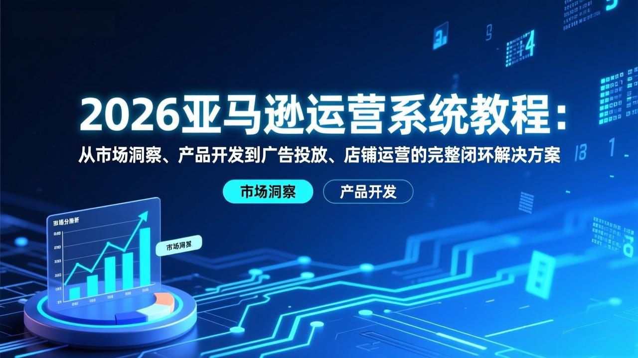 2026亚马逊运营系统教程：从市场洞察、产品开发到广告投放、店铺运营的完整闭环解决方案| 网创圈
