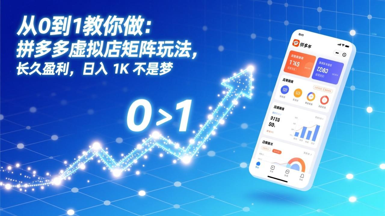 从0到1教你做：拼多多虚拟店矩阵玩法，长久盈利，日入 1K 不是梦| 网创圈