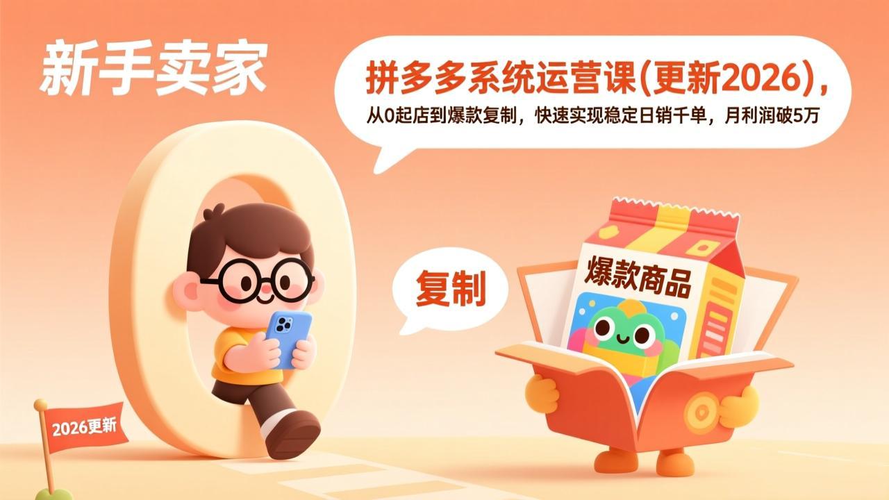 拼多多系统运营课(更新2026| 网创圈