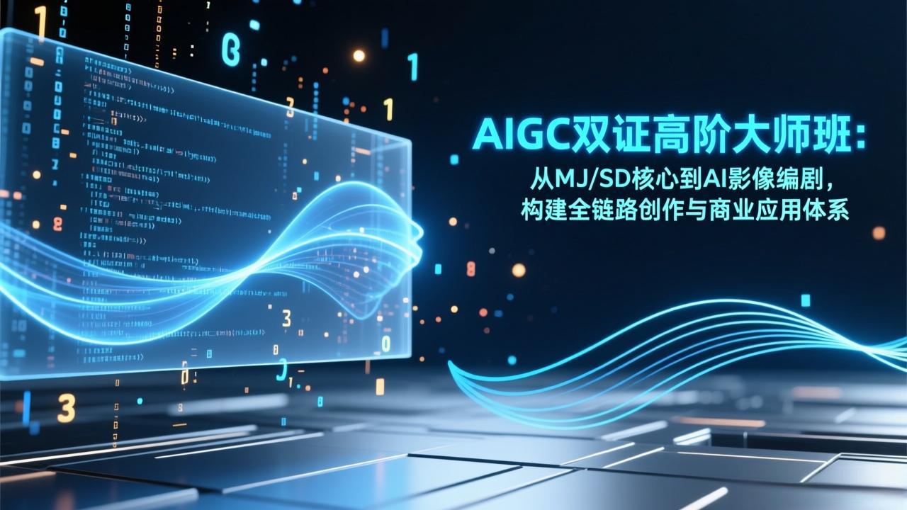 AIGC双证高阶大师班：从MJ/SD核心到AI影像编剧，构建全链路创作与商业应用体系| 网创圈