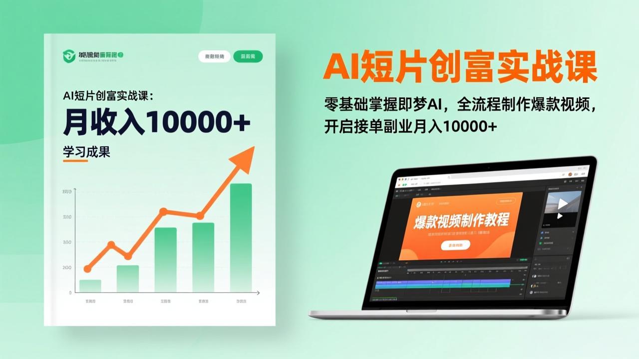 AI短片创富实战课：零基础掌握即梦AI，全流程制作爆款视频，开启接单副业月入10000+(更新| 网创圈
