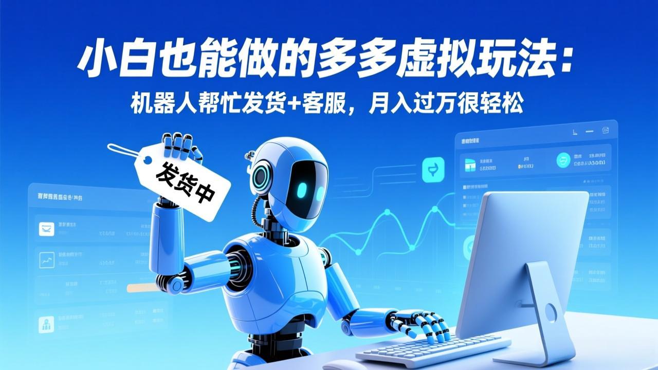 小白也能做的多多虚拟玩法：机器人帮忙发货+客服，月入过万很轻松| 网创圈