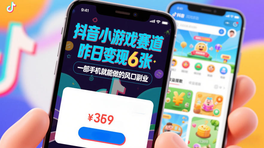 抖音小游戏赛道，昨日变现600+，零基础一部手机就能做的风口副业【揭秘】| 网创圈