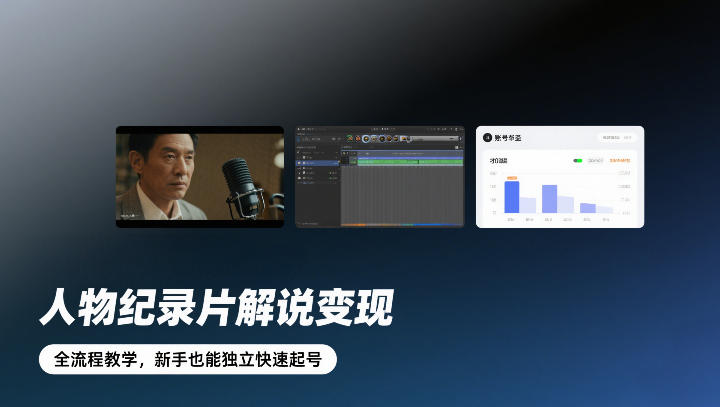 人物纪录片解说变现，全流程教学，新手也能独立快速起号| 网创圈