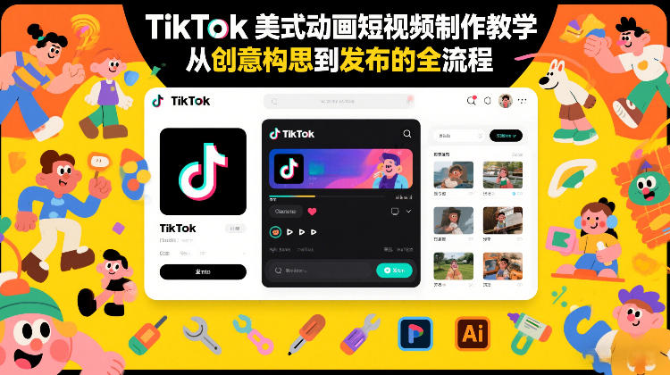 TikTok美式动画短视频制作教学，从创意构思到发布的全流程| 网创圈