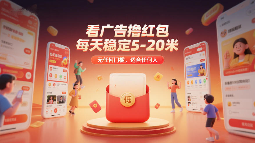 看广告撸红包，每天稳定5-20米，无任何门槛，适合任何人| 网创圈