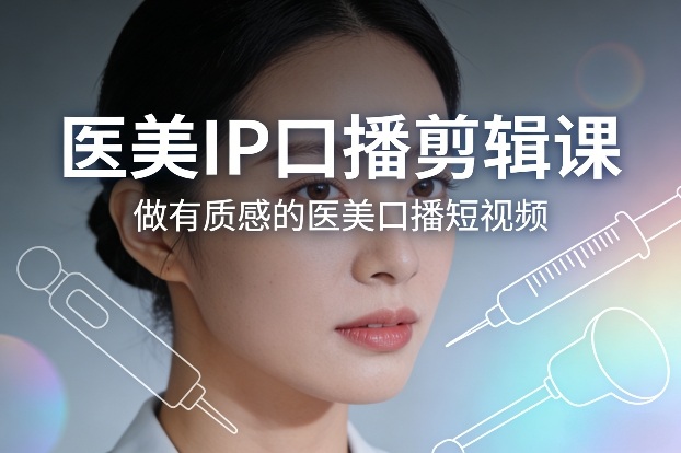 医美IP口播剪辑课，做有质感的医美口播短视频| 网创圈