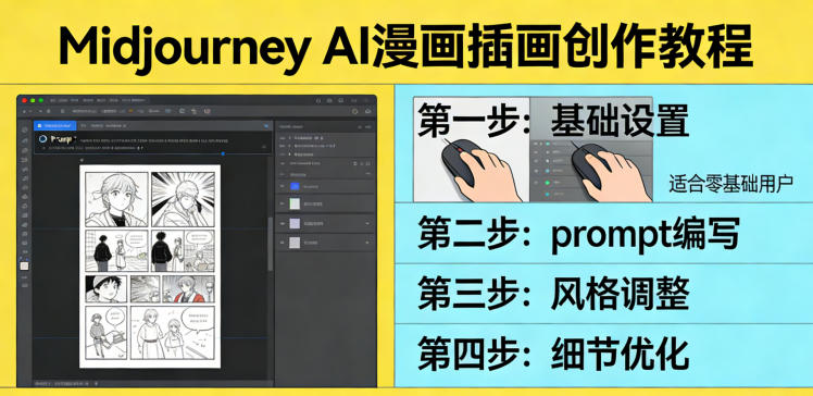 利用Midjourney AI人工智能轻松创作漫画插画教程，零基础创作完整漫画插画| 网创圈
