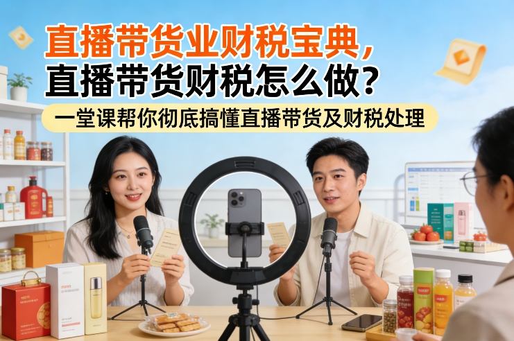 直播带货业财税宝典，直播带货财税怎么做？一堂课帮你彻底搞懂直播带货及财税处理| 网创圈