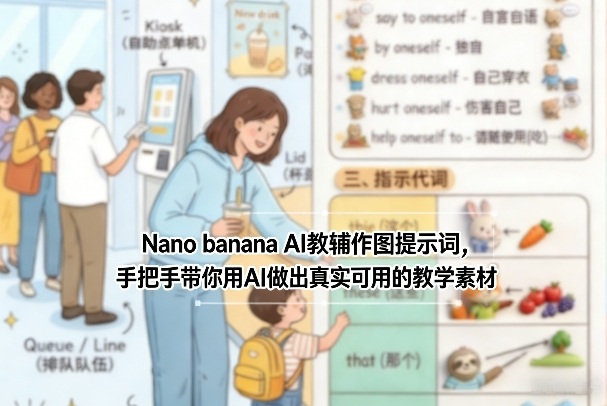 Nano banana AI教辅作图提示词，手把手带你用AI做出真实可用的教学素材| 网创圈