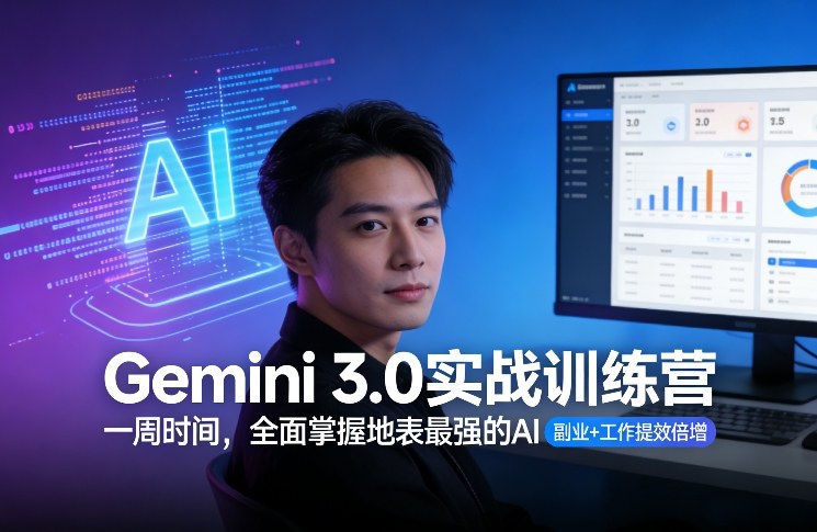 Gemini 3.0实战训练营，一周时间，全面掌握地表最强的AI，副业+工作提效倍增| 网创圈