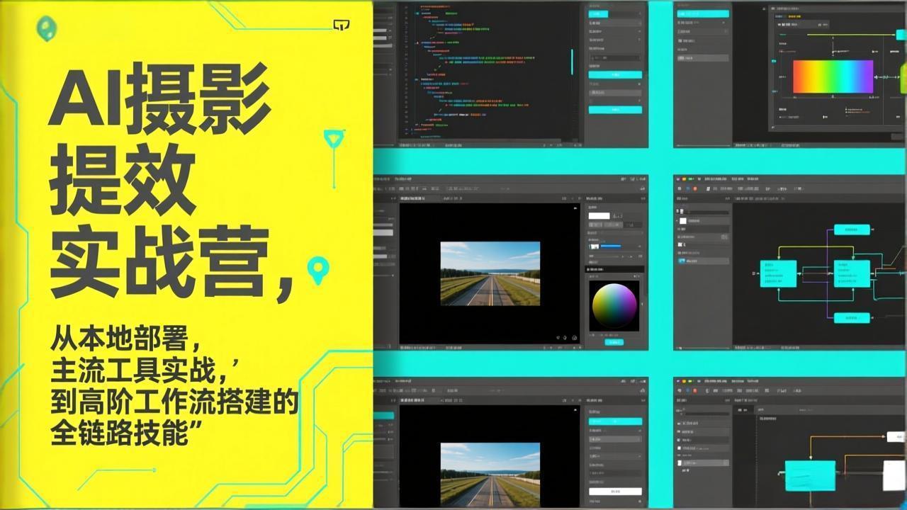 AI+摄影提效实战营，从本地部署，主流工具实战，到高阶工作流搭建的全链路技能| 网创圈
