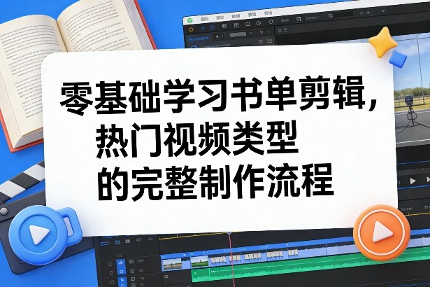 零基础学习书单剪辑，热门视频类型的完整制作流程(更新2026)| 网创圈