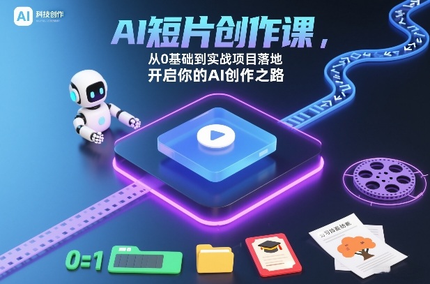 AI短片创作课，从0基础到实战项目落地，开启你的AI创作之路(更新)| 网创圈