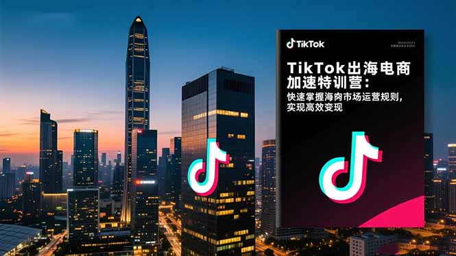 TikTok出海电商加速特训营-更新：快速掌握海外市场运营规则，实现高效变现| 网创圈