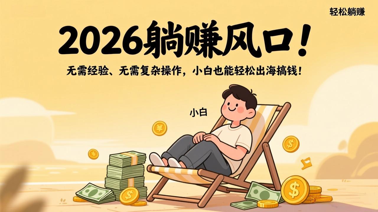 2026躺赚风口！无需经验、无需复杂操作，小白也能轻松出海搞钱！| 网创圈