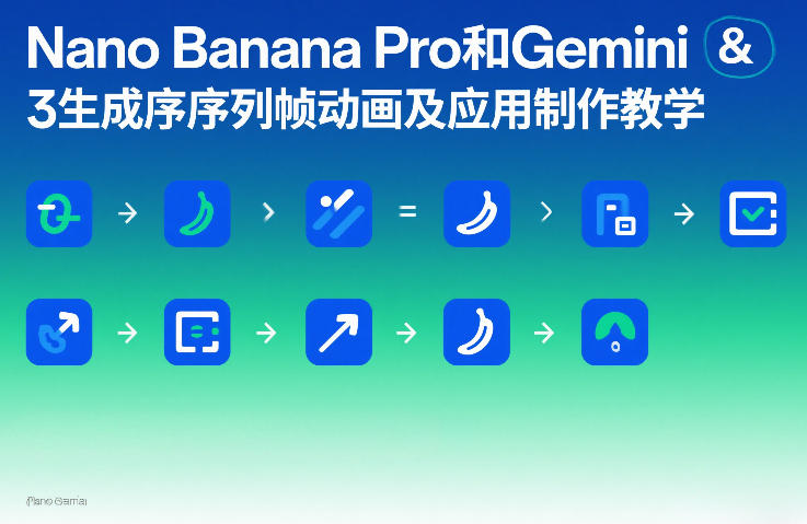Nano Banana Pro和Gemini 3生成序列帧动画及应用制作教学| 网创圈