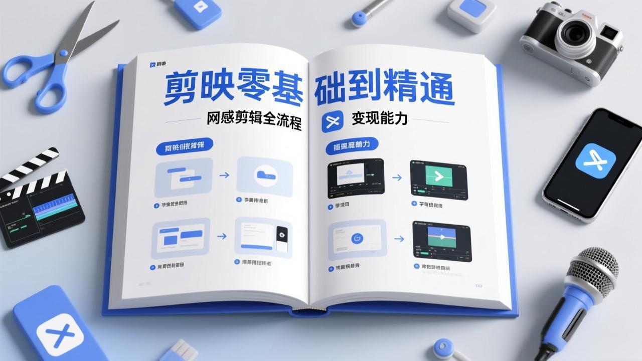 剪映零基础也能快速上手，从入门到精通掌握网感剪辑全流程，掌握能直接变现的剪辑能力| 网创圈