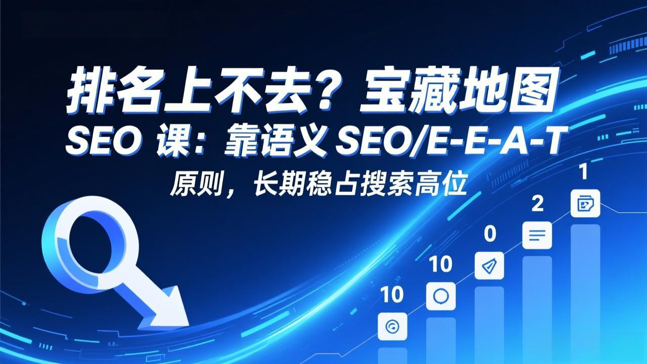 排名上不去？宝藏地图 SEO 课：靠语义 SEO+E-E-A-T 原则，长期稳占搜索高位| 网创圈